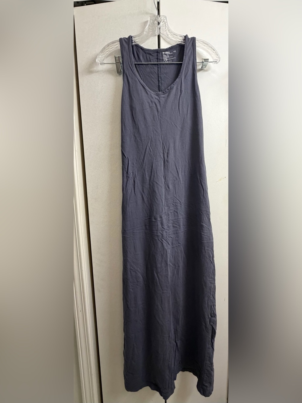 Pact Slate Blue Fitted Maxi Dress